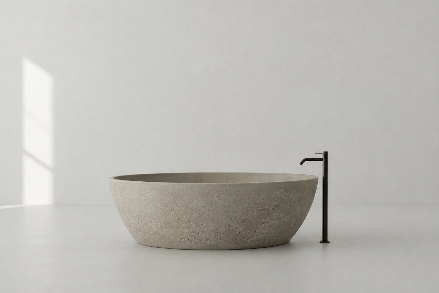 Rocco | OVAL Wide Bath | Concrete