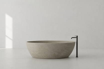 Rocco | OVAL Wide Bath | Concrete