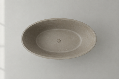 Rocco | OVAL Wide Bath | Concrete