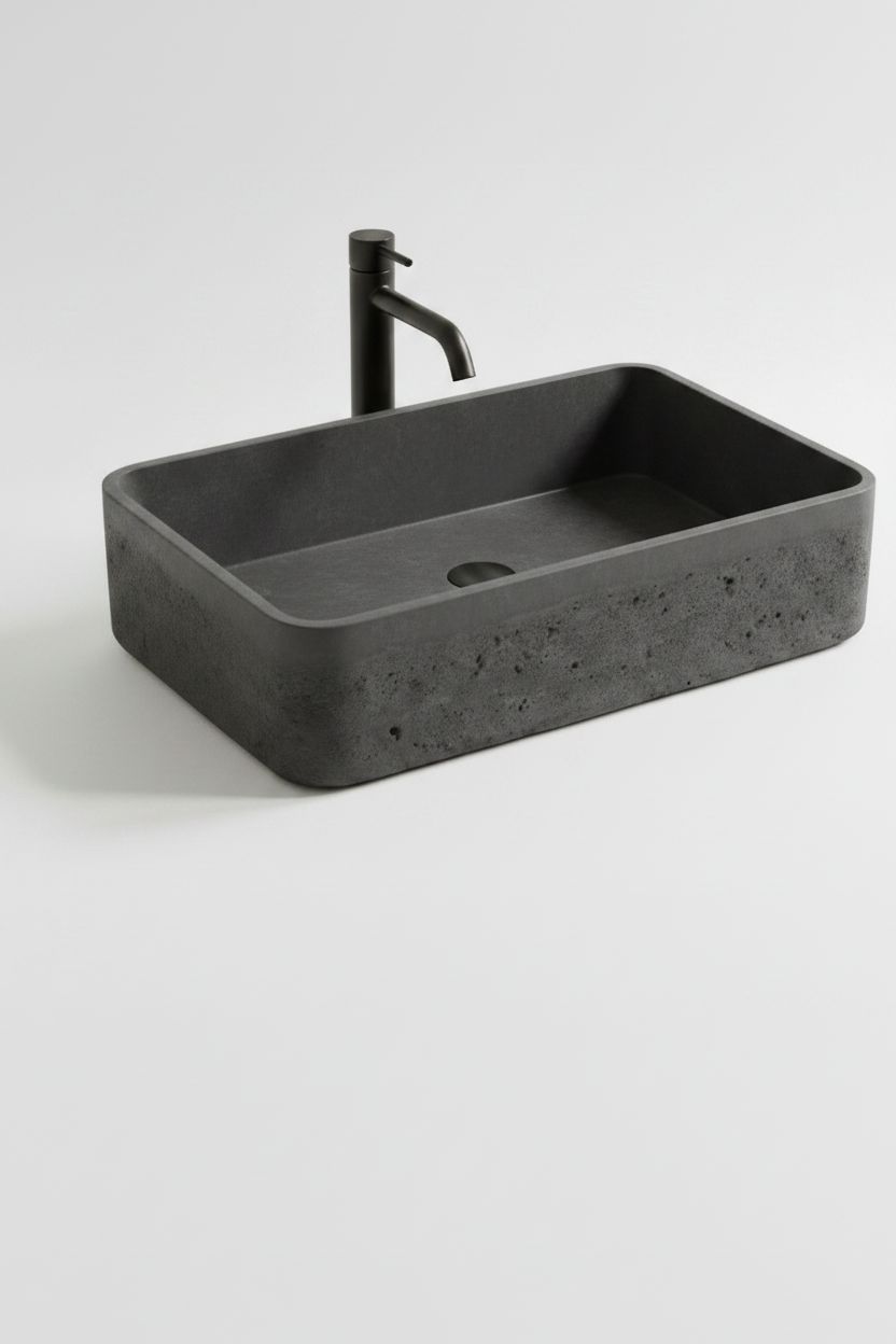 Blanche | RECTANGLE Basin | Concrete