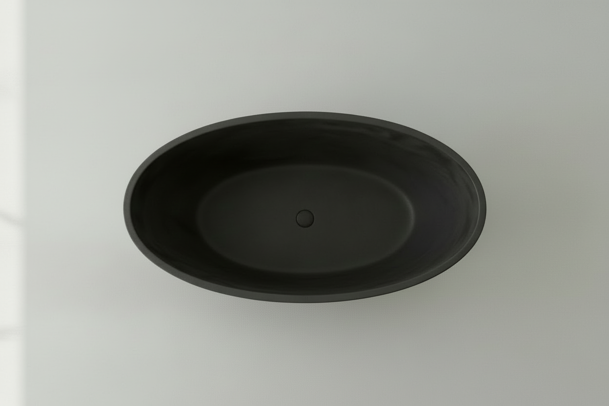 Rocco | OVAL Wide Bath | Concrete