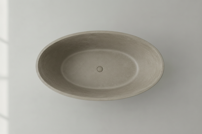 Rocco | OVAL Wide Bath | Concrete